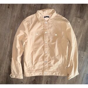 SHEIN Mens XL Tan Lightweight Button Front Trucker Jacket
